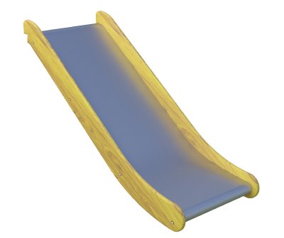 Straight wooden slide, width 100 cm