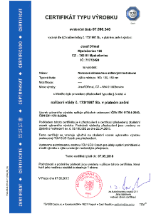 TUV Certifikát